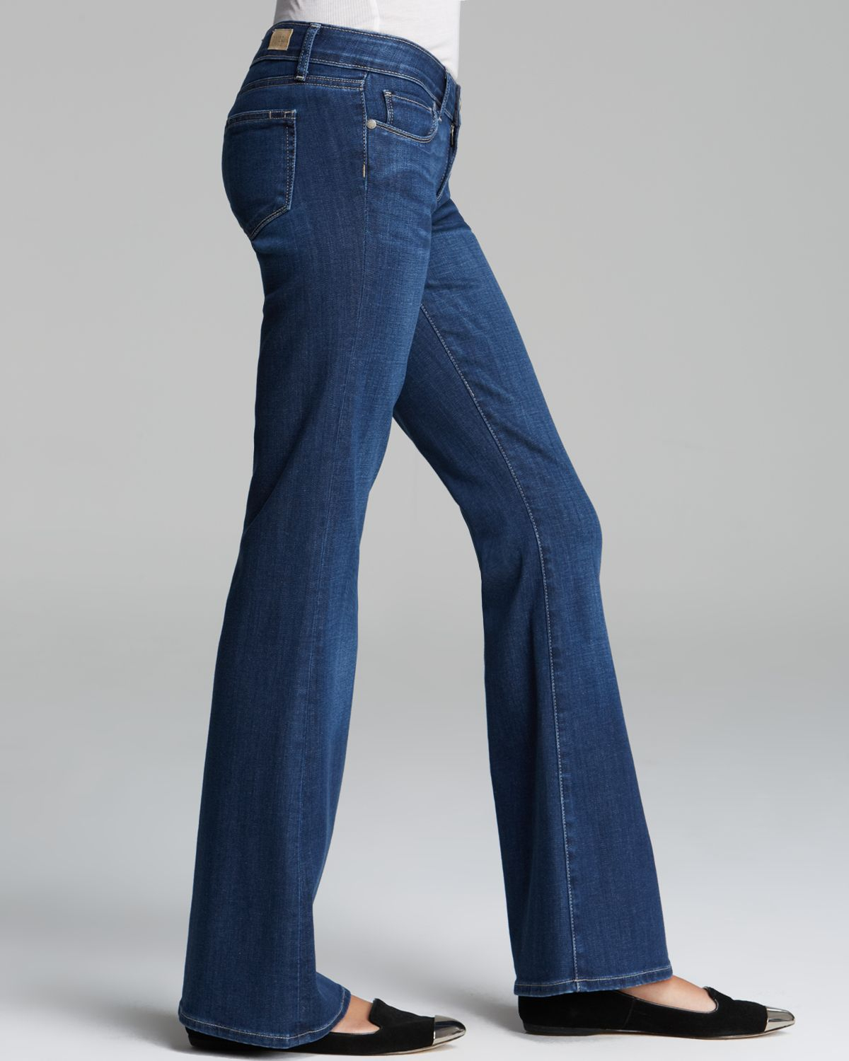 Lyst Paige Jeans Skyline Bootcut Petite In Reseda in Blue