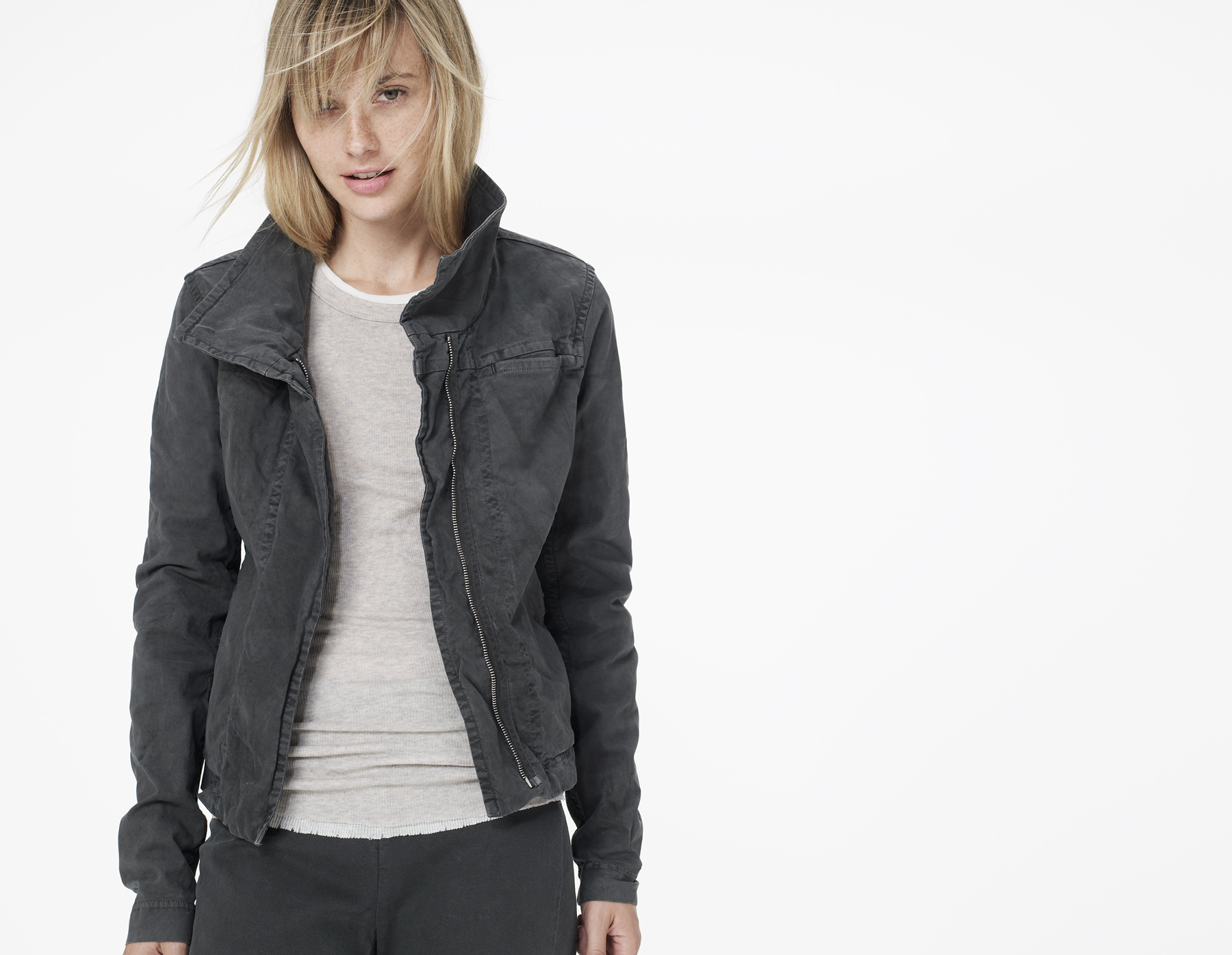 james perse mixed media surplus jacket