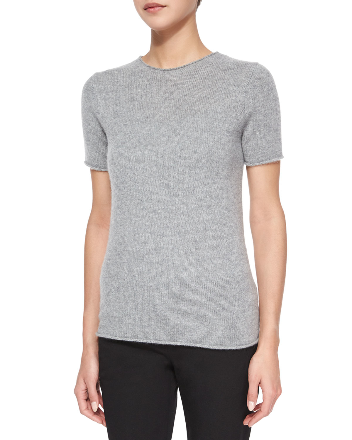 short sleeve cashmere sweater