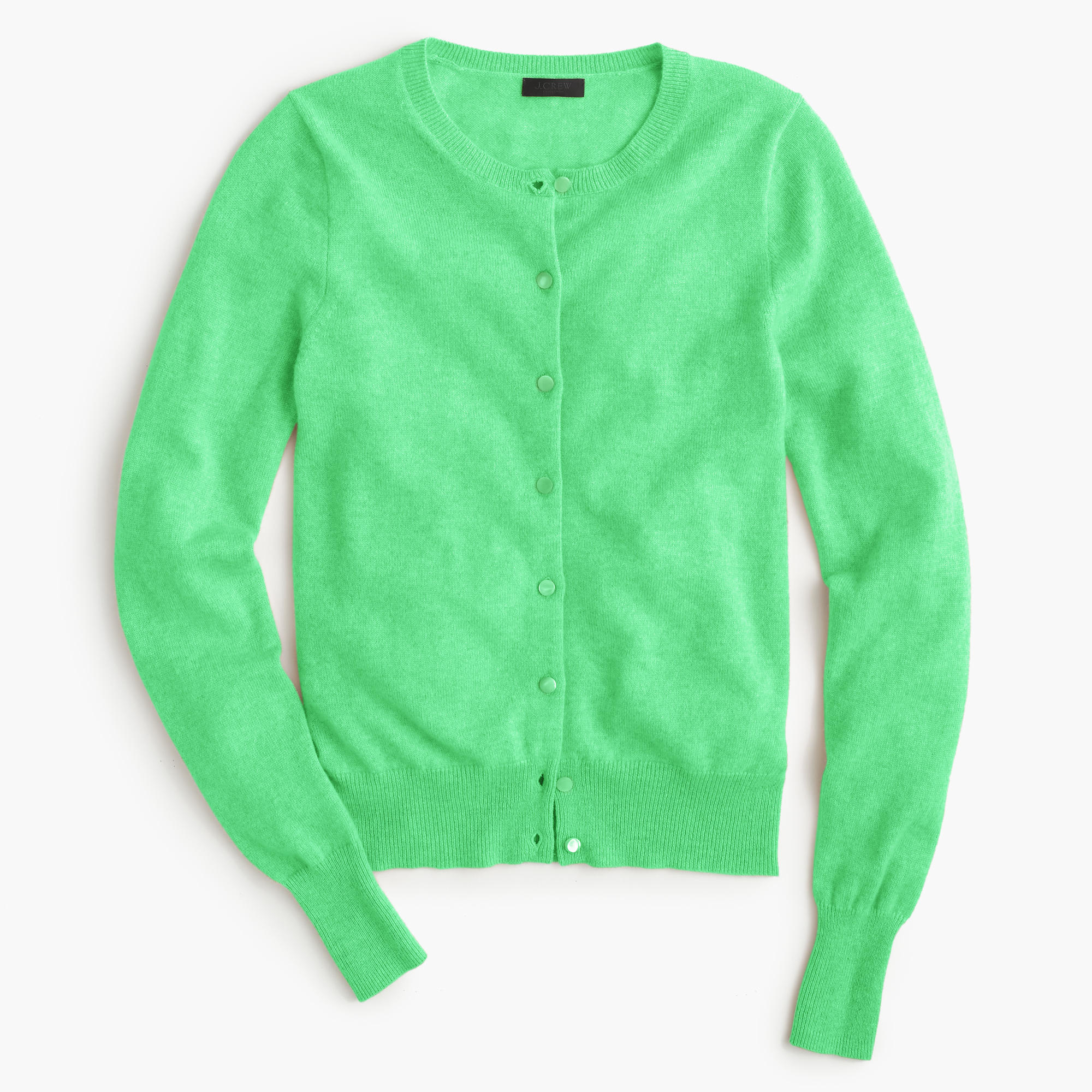 J.crew Italian Cashmere Cardigan Sweater in Green (hthr blade) - Save ...