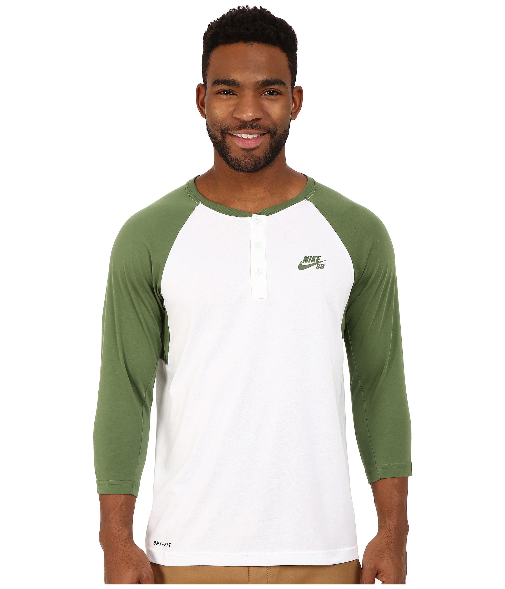 Bare gør Regelmæssigt grøntsager Nike Sb Dri-fit 3/4 Sleeve Henley Top in White for Men | Lyst