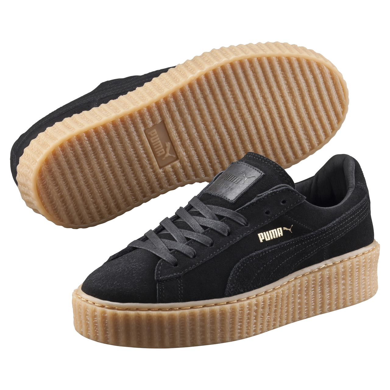PUMA Suede By Rihanna Women's Creeper in Black/Oatmeal (Black) - Lyst