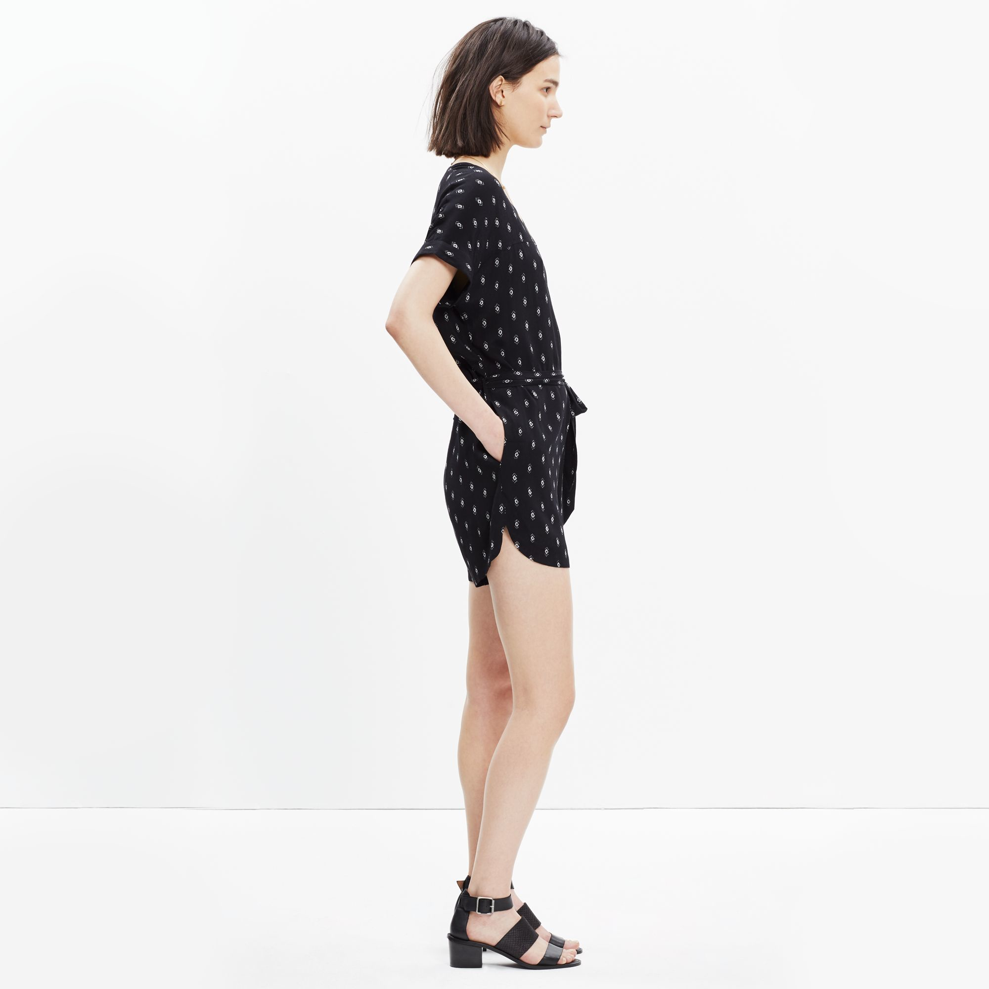madewell black romper