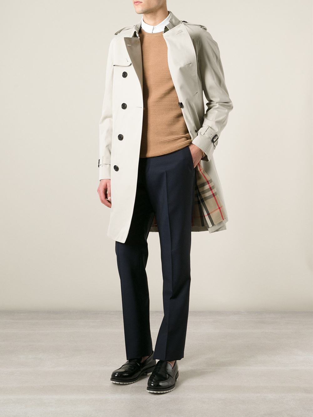 Burberry 'Wiltshire' Trench Coat in Natural for Men | Lyst