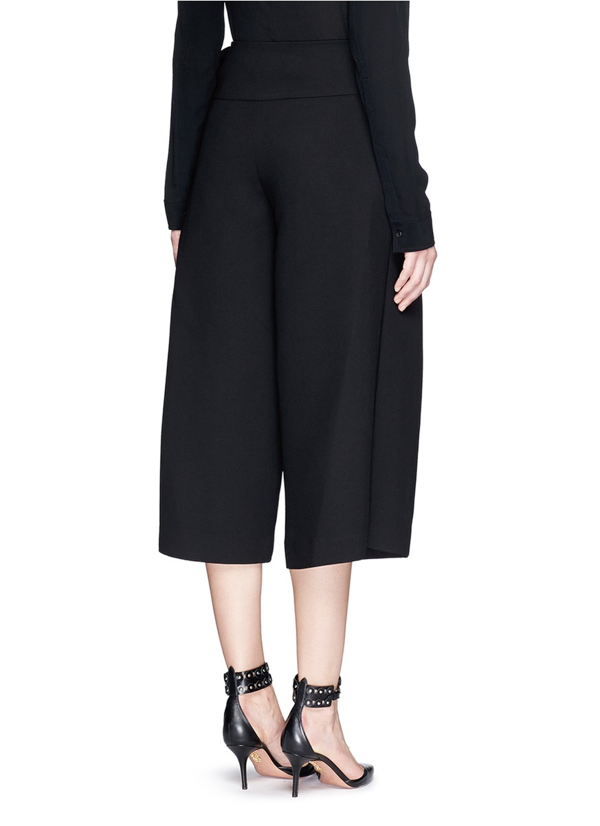 Nicholas Double Bonded Crepe Culottes in Black - Lyst