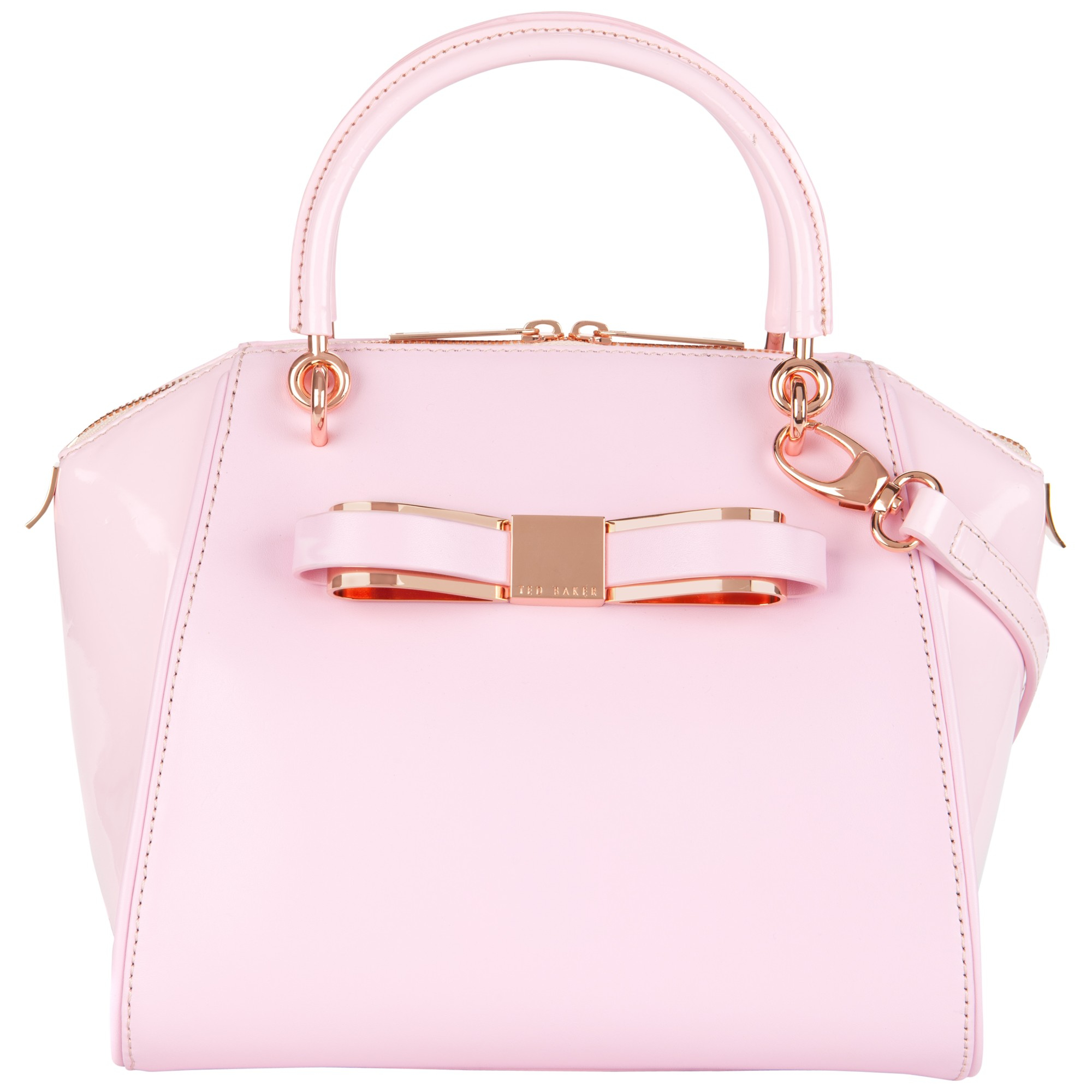 Ted Baker Aveline Patent-Leather Tote in Pink - Lyst