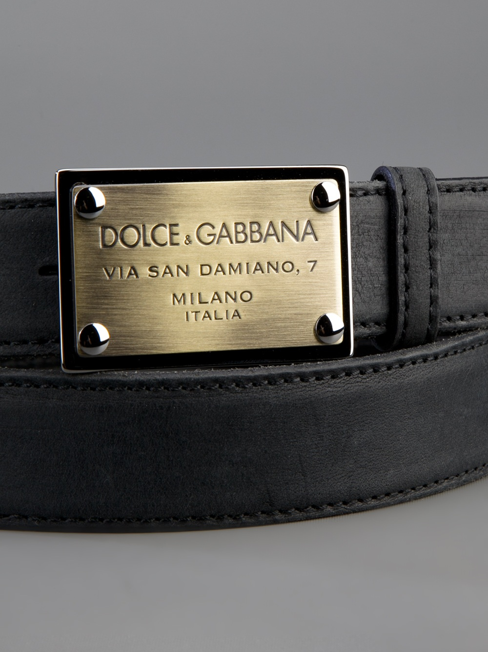 Dolce & Gabbana Logo Plaque Belt in Black for Men - Lyst
