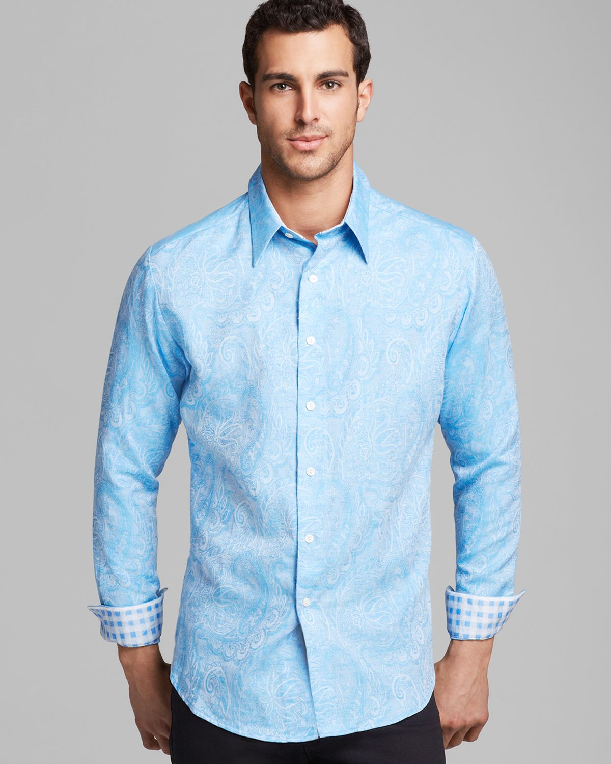 Robert Graham Acquafin Faded Paisley Sport Shirt in Sky (Blue) for Men ...