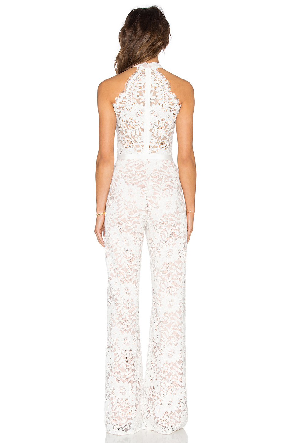 alexis white lace jumpsuit