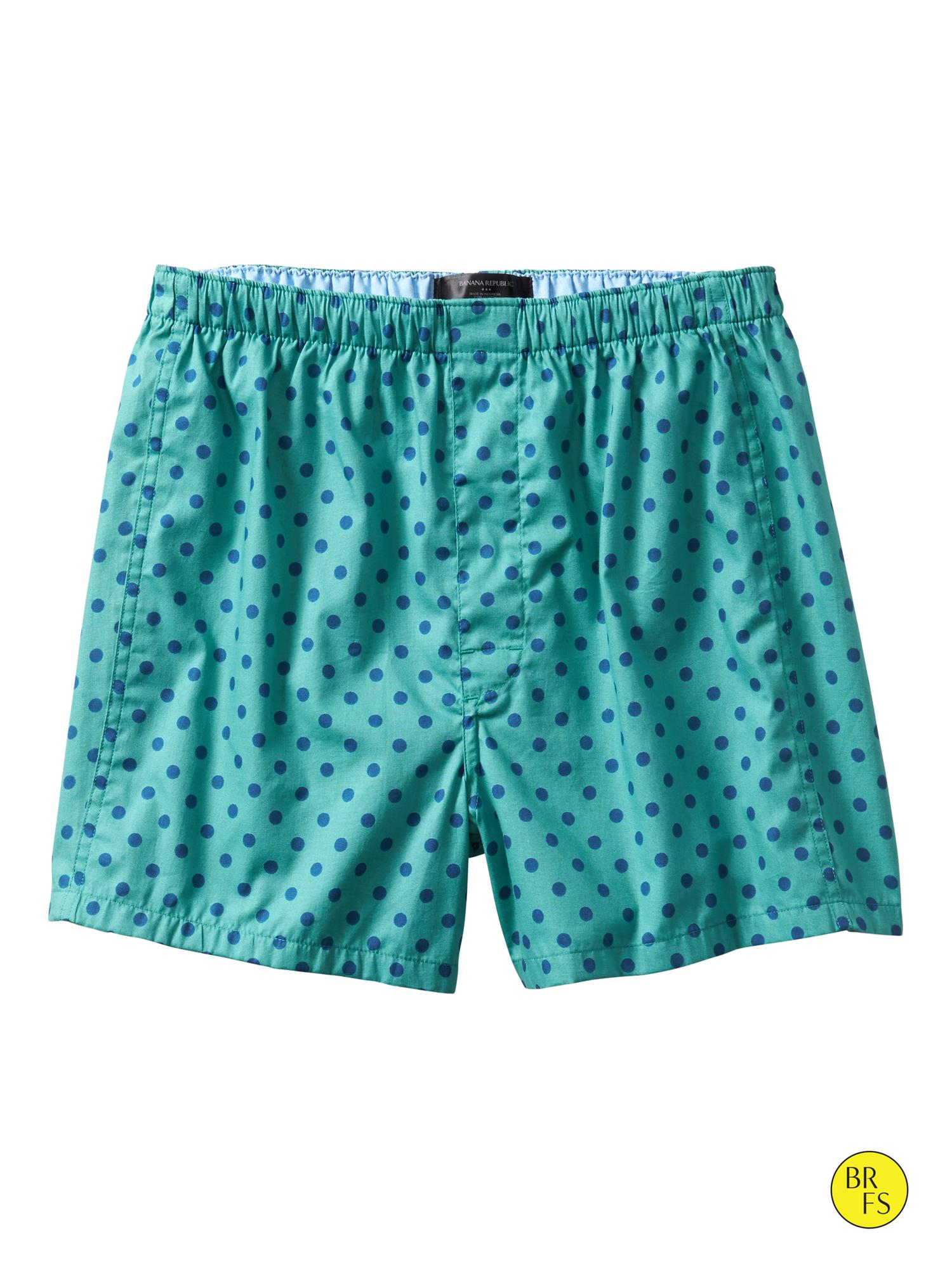 Banana republic Factory TealDot Boxer in Teal for Men Lyst