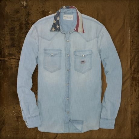 Denim & Supply Ralph Lauren Flagcollar Cowboy Shirt in Blue for Men ...