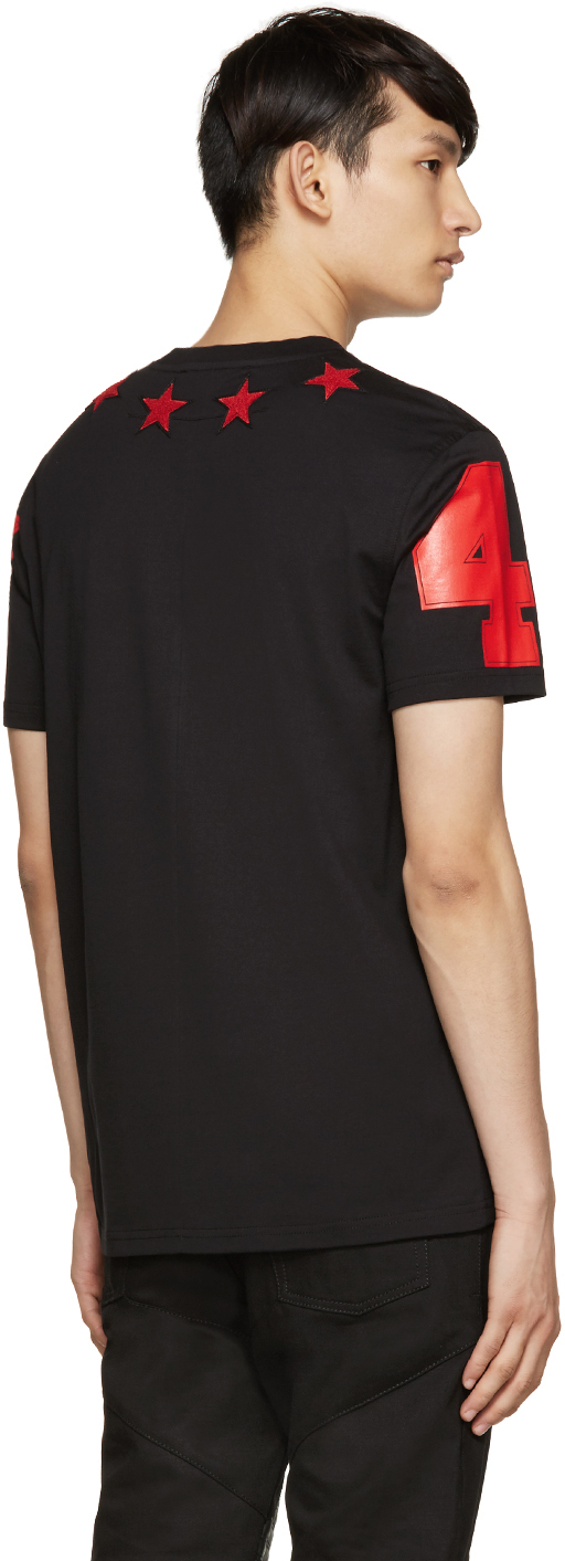 givenchy red and black t shirt