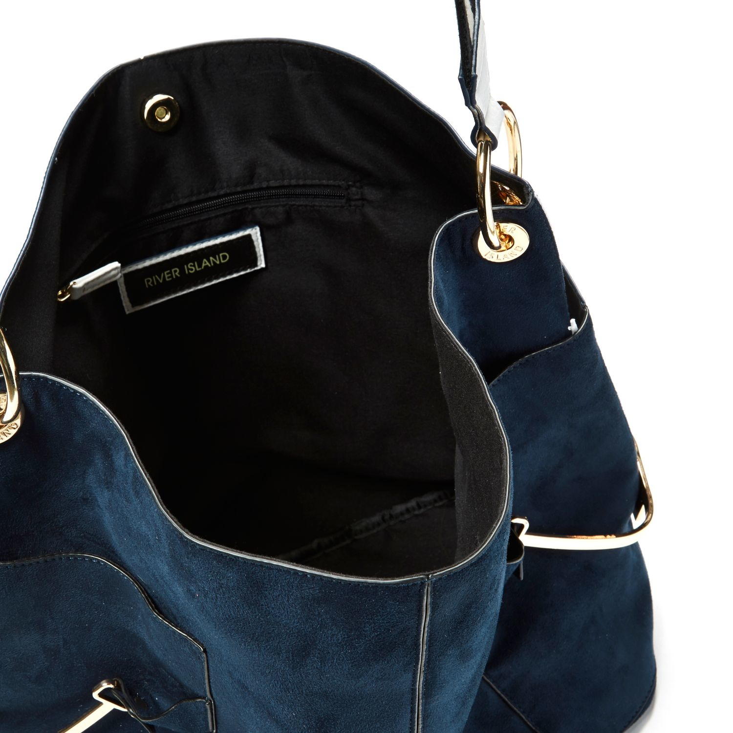 river island navy bag