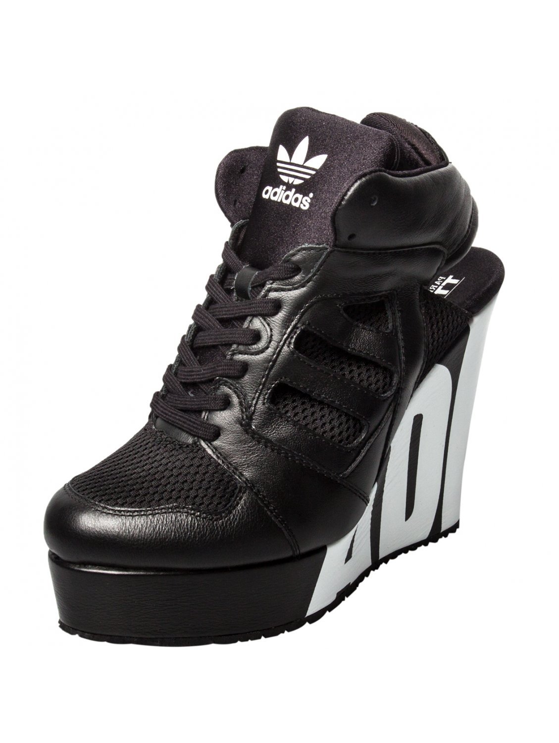 Jeremy Scott for adidas Streetball Platform Logo Wedge Black | Lyst UK