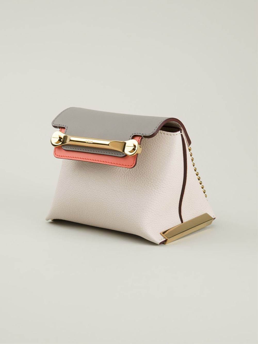 Chlo Clare Shoulder Bag in White | Lyst  