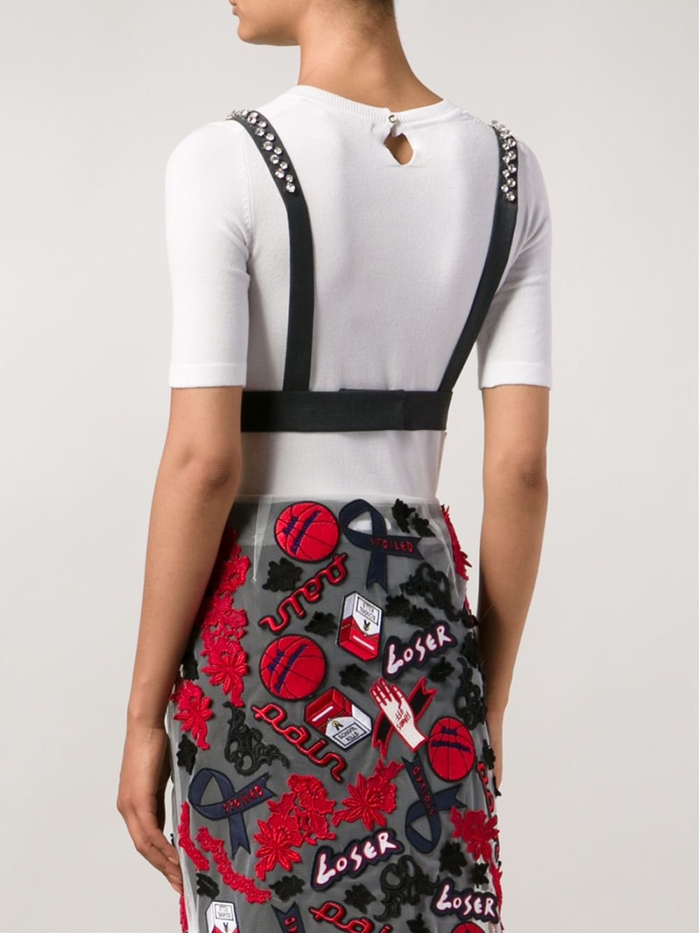 Embellished bralet top *% Polyester *Hand wash cold *Imported *Model is wearing size small.