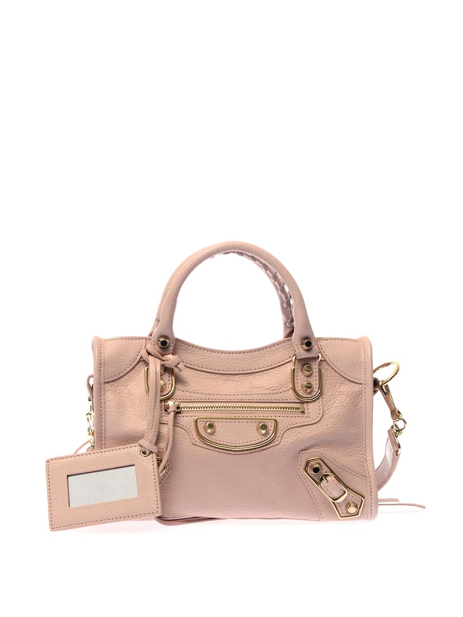 BALENCIAGA the First Handbag/Shoulder Bag Mini City Pink Used Beautiful