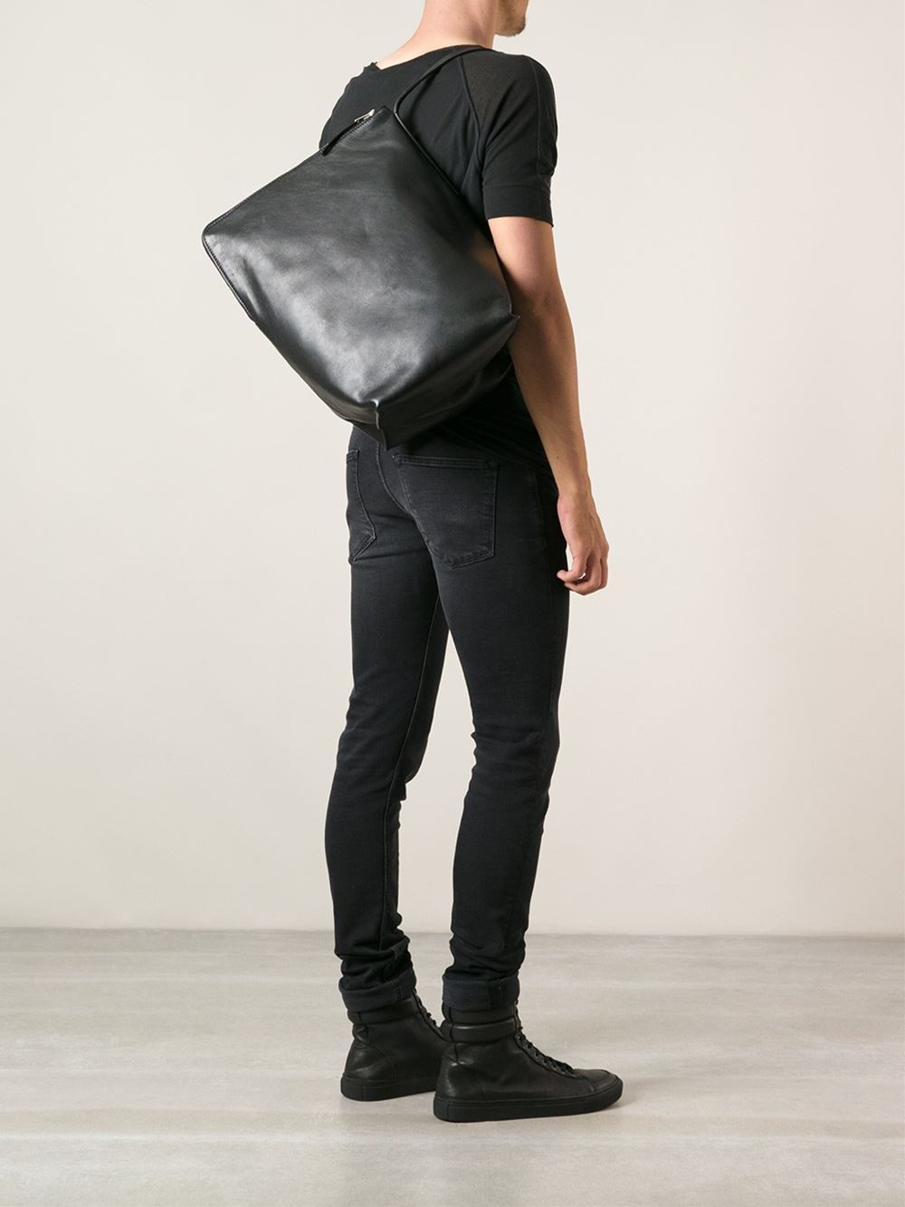 Lyst - Rick Owens Single Strap Shoulder Bag in Black for Men