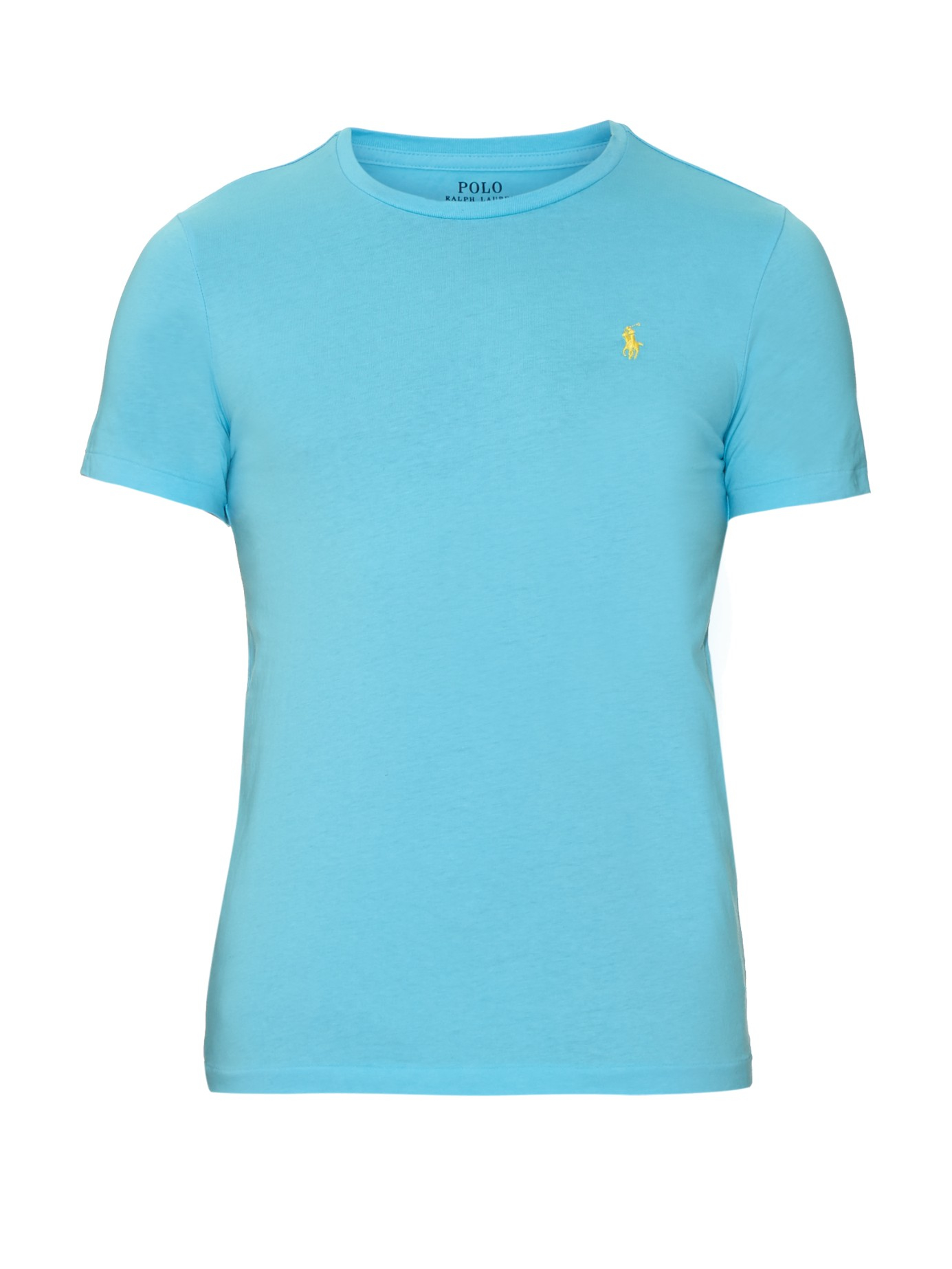 Polo Ralph Lauren Logo-embroidered Cotton T-shirt in Blue for Men | Lyst