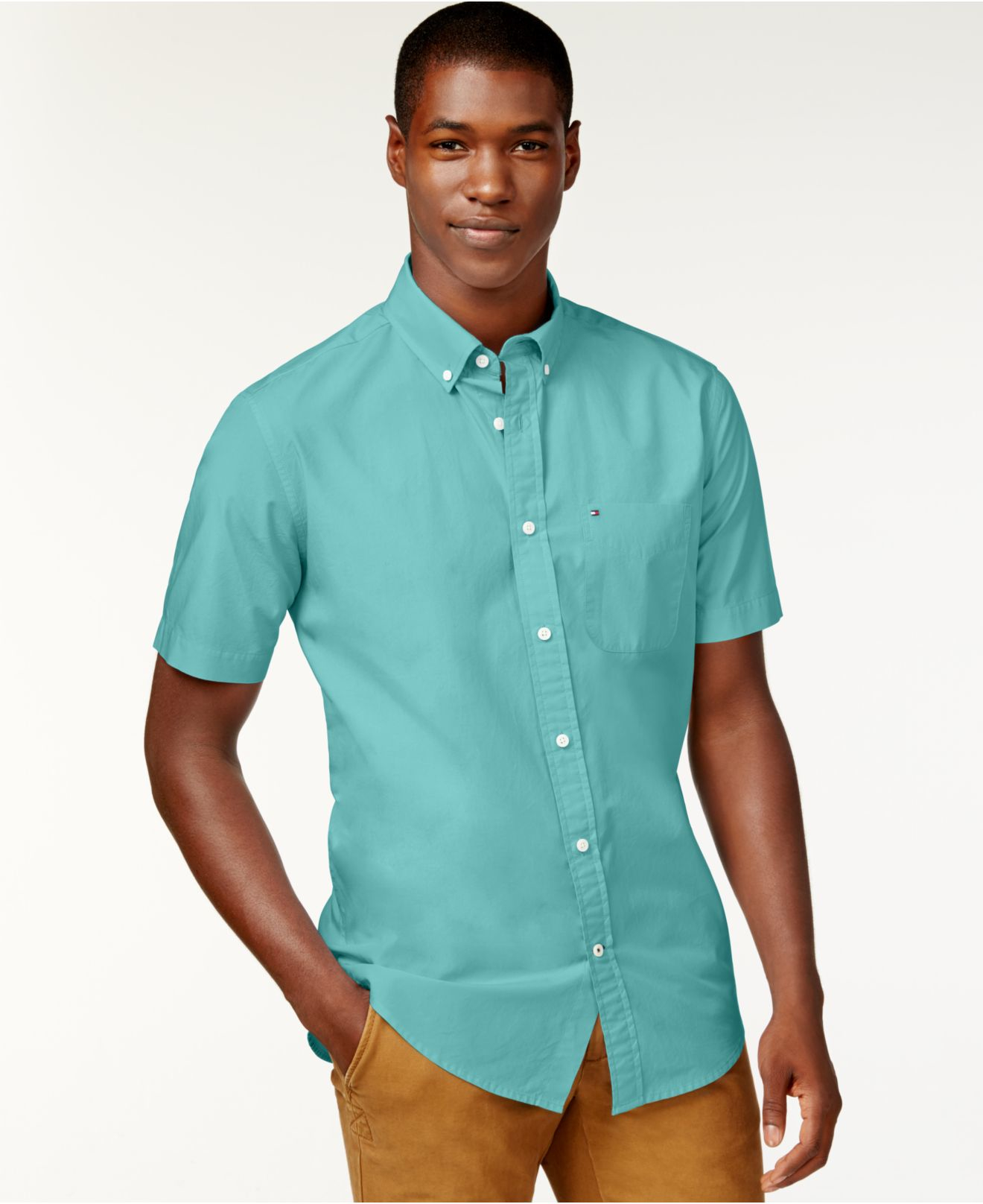tommy hilfiger slim fit button down