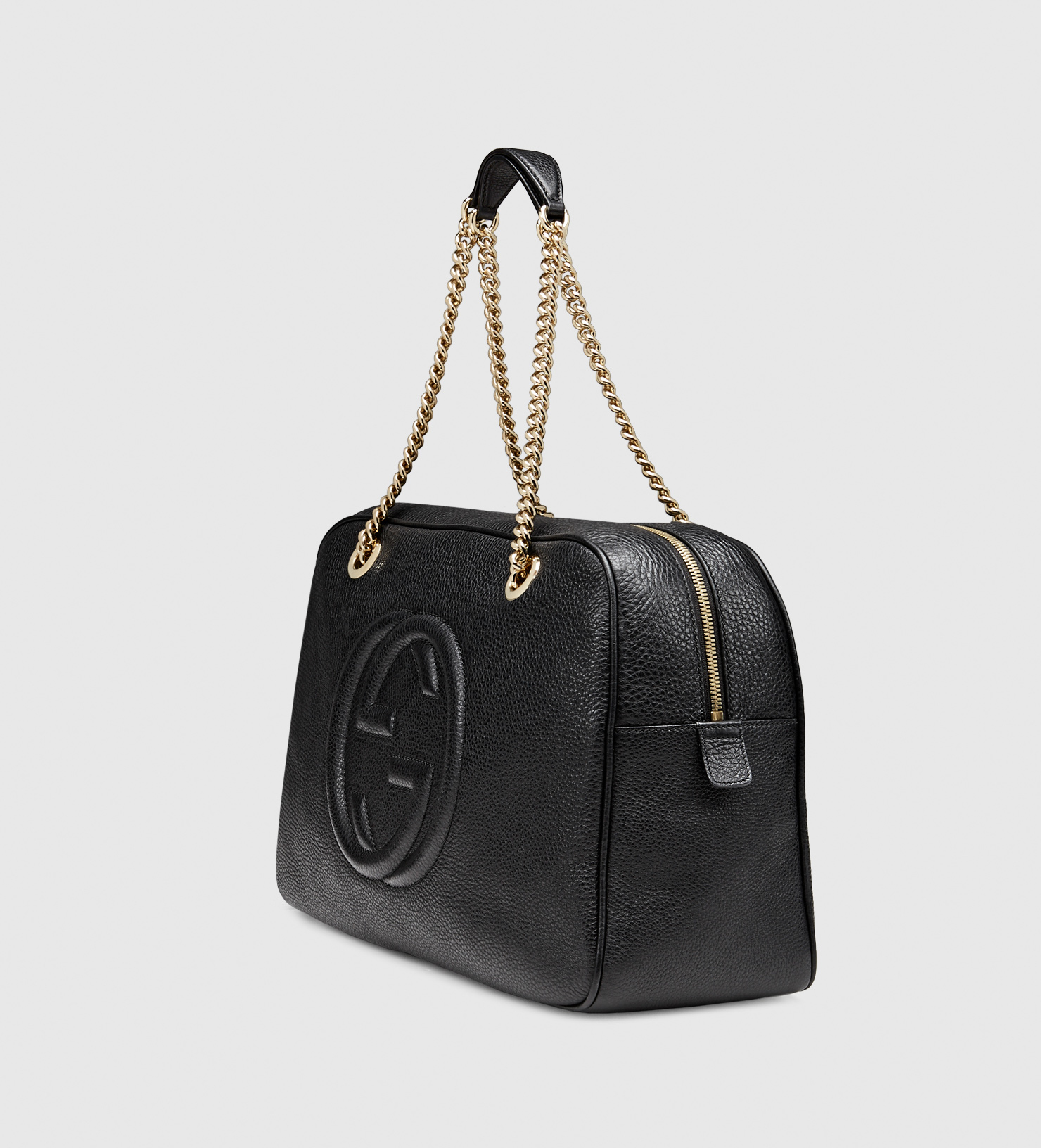 Gucci Soho Leather Shoulder Bag in Black - Lyst