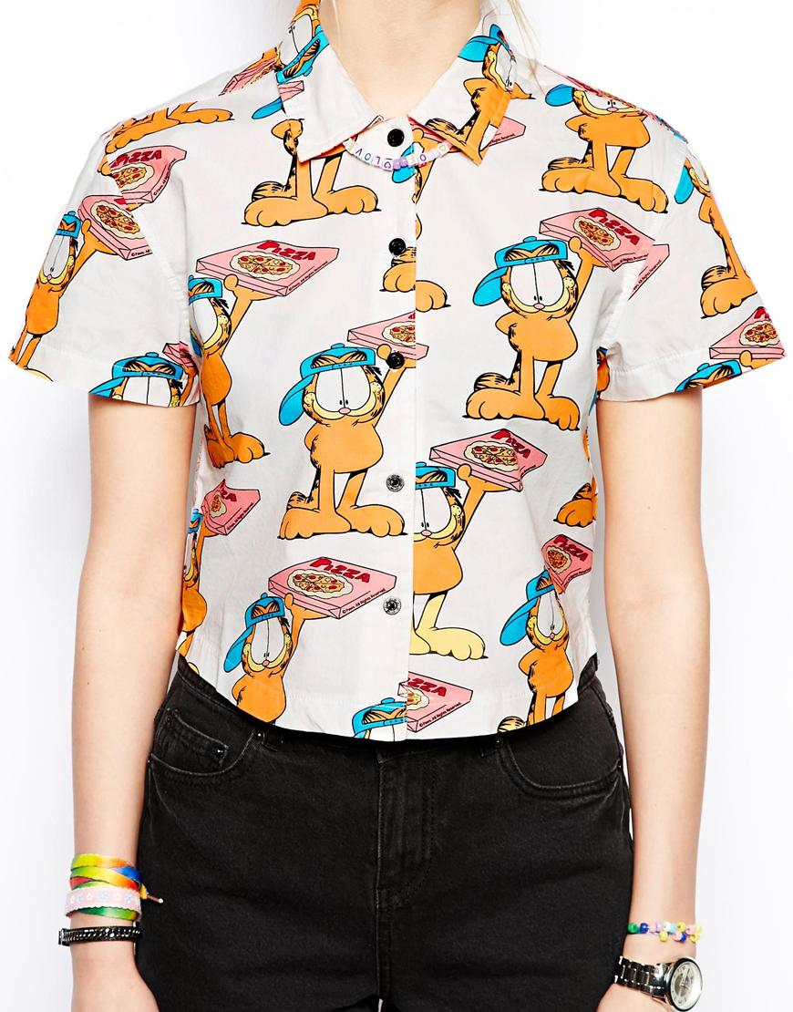 Garfield button up shirt Clearance