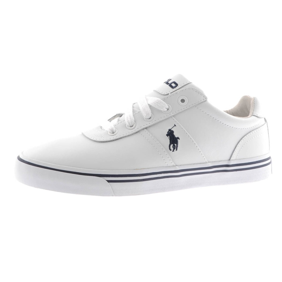 Ralph Lauren Hanford Leather Trainers in White for Men - Lyst