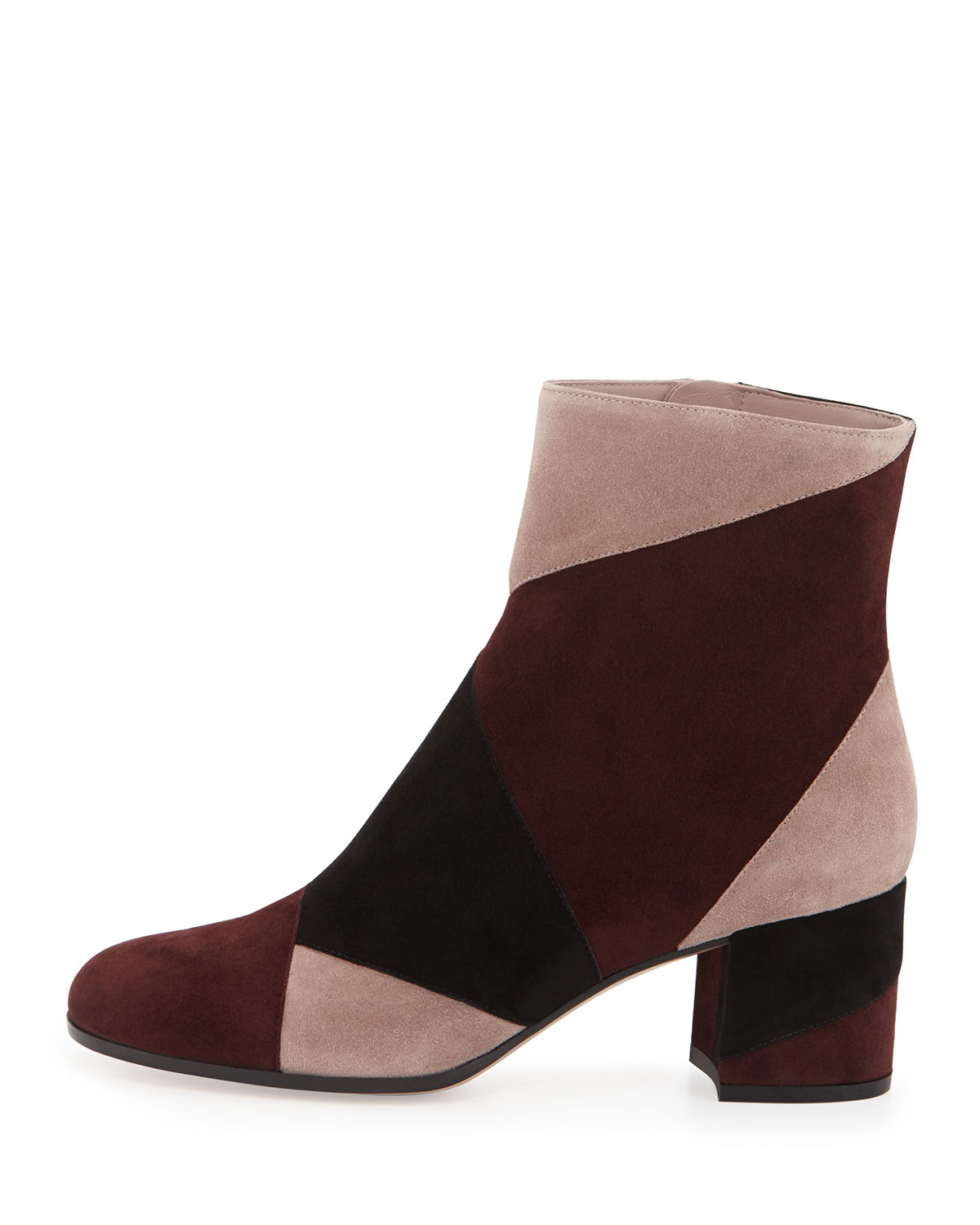 Gianvito Rossi Patchwork Suede Ankle Boot - Lyst
