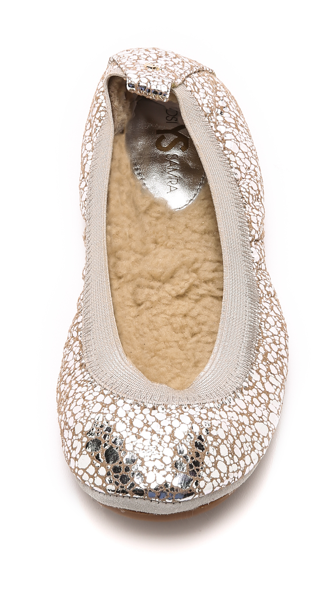 shearling ballet flats