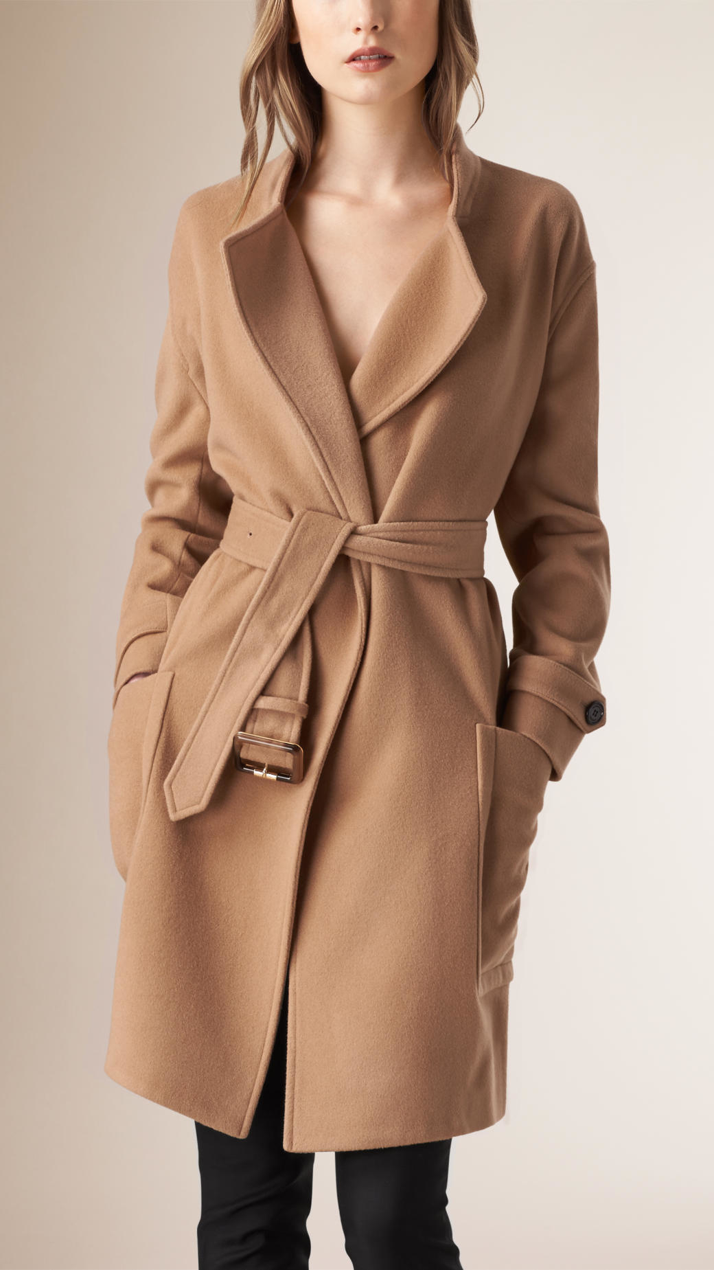 Burberry Relaxed-Fit Wool-Cashmere Coat in Natural | Lyst