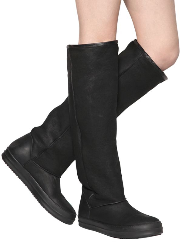 shearling boots tall