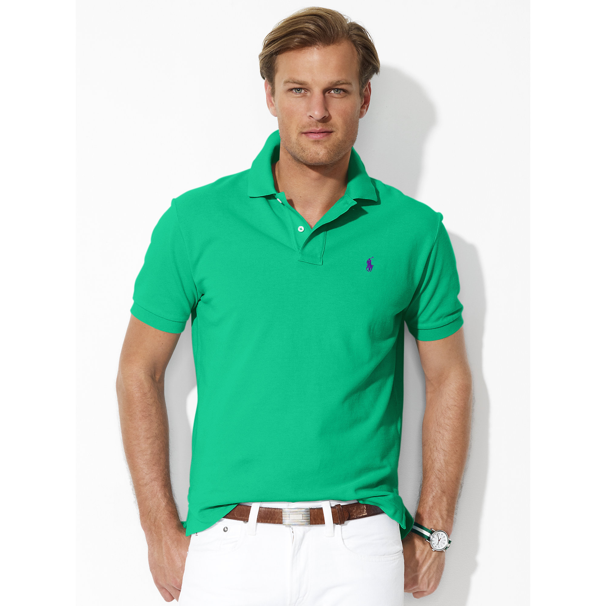 Polo Ralph Lauren Classic-fit Mesh Polo in Light Emerald (Green) for ...