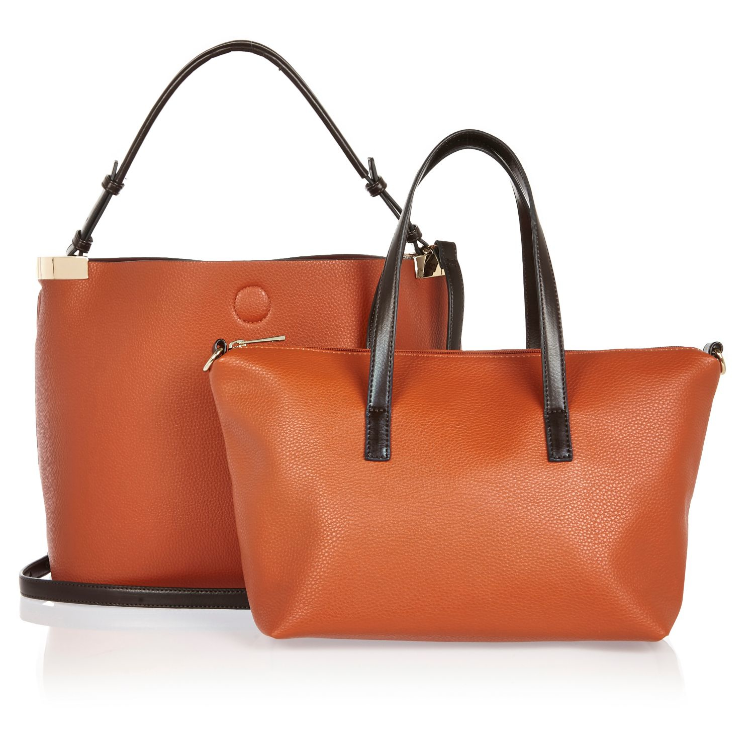Lyst River Island Orange Sleek Slouch Bag In Gallery