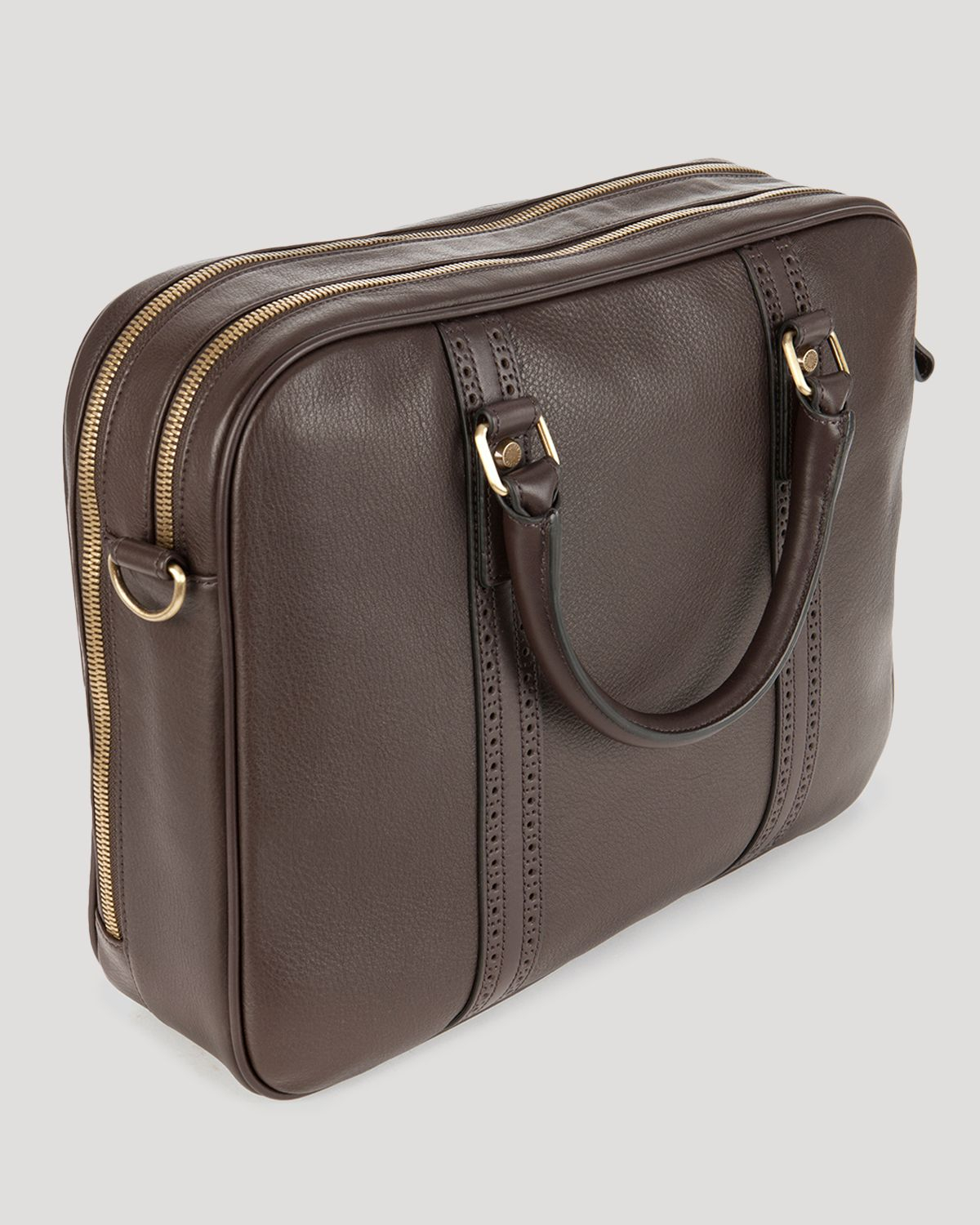 Ted Baker Sandler Leather Document Bag in Brown for Men Lyst