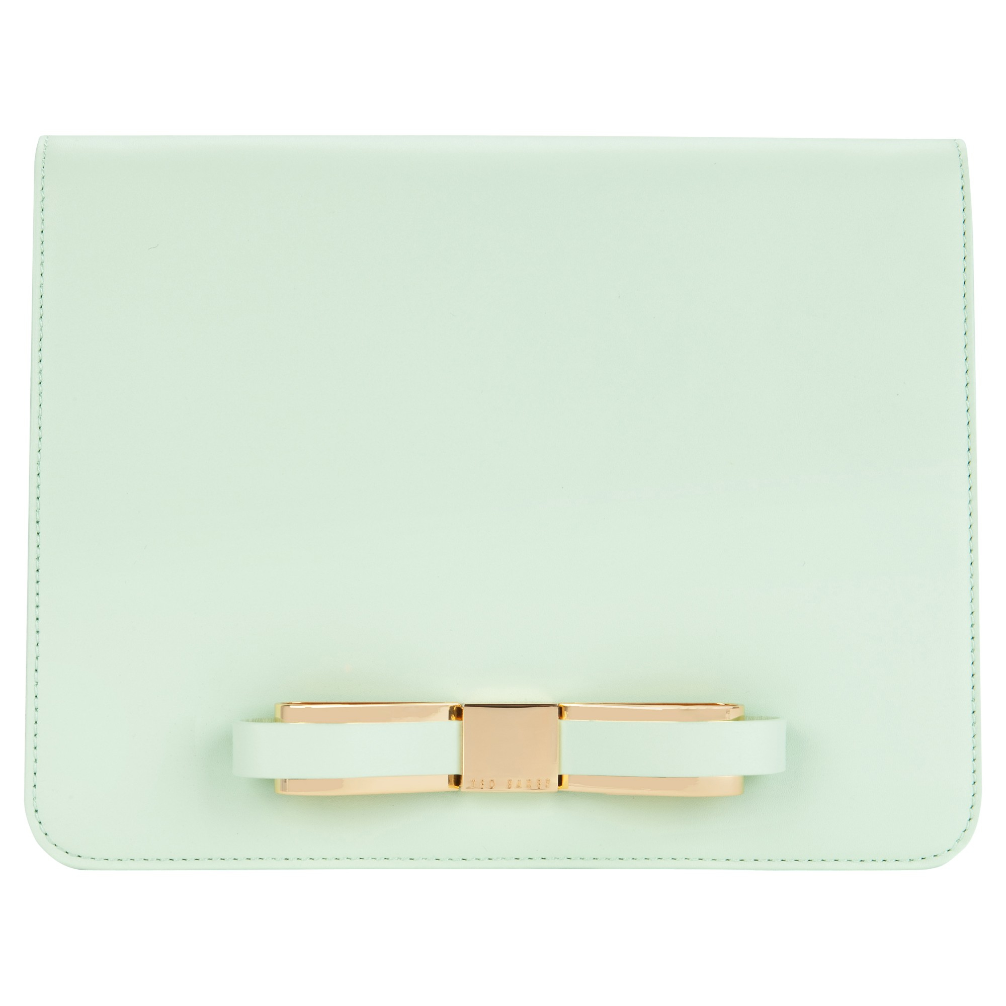 pale green clutch bag
