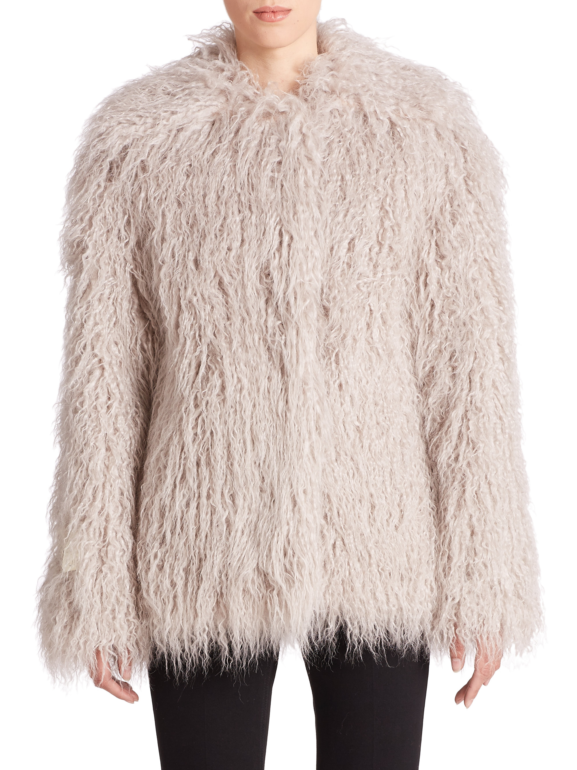 Stella mccartney Thelma Faux-fur Coat in Gray  Lyst