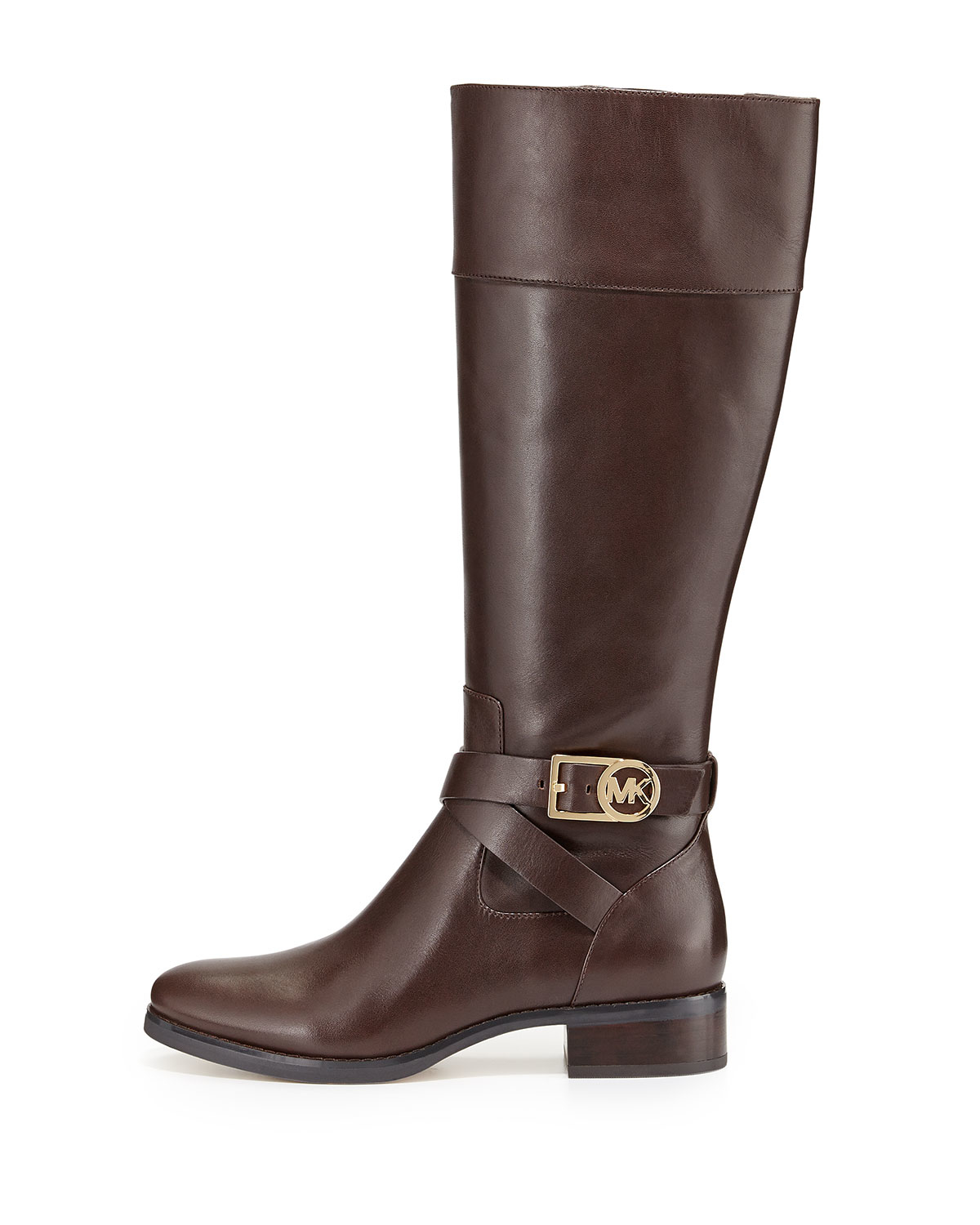 Michael Michael Kors Bryce Leather Riding Boots in Brown (DARK ...