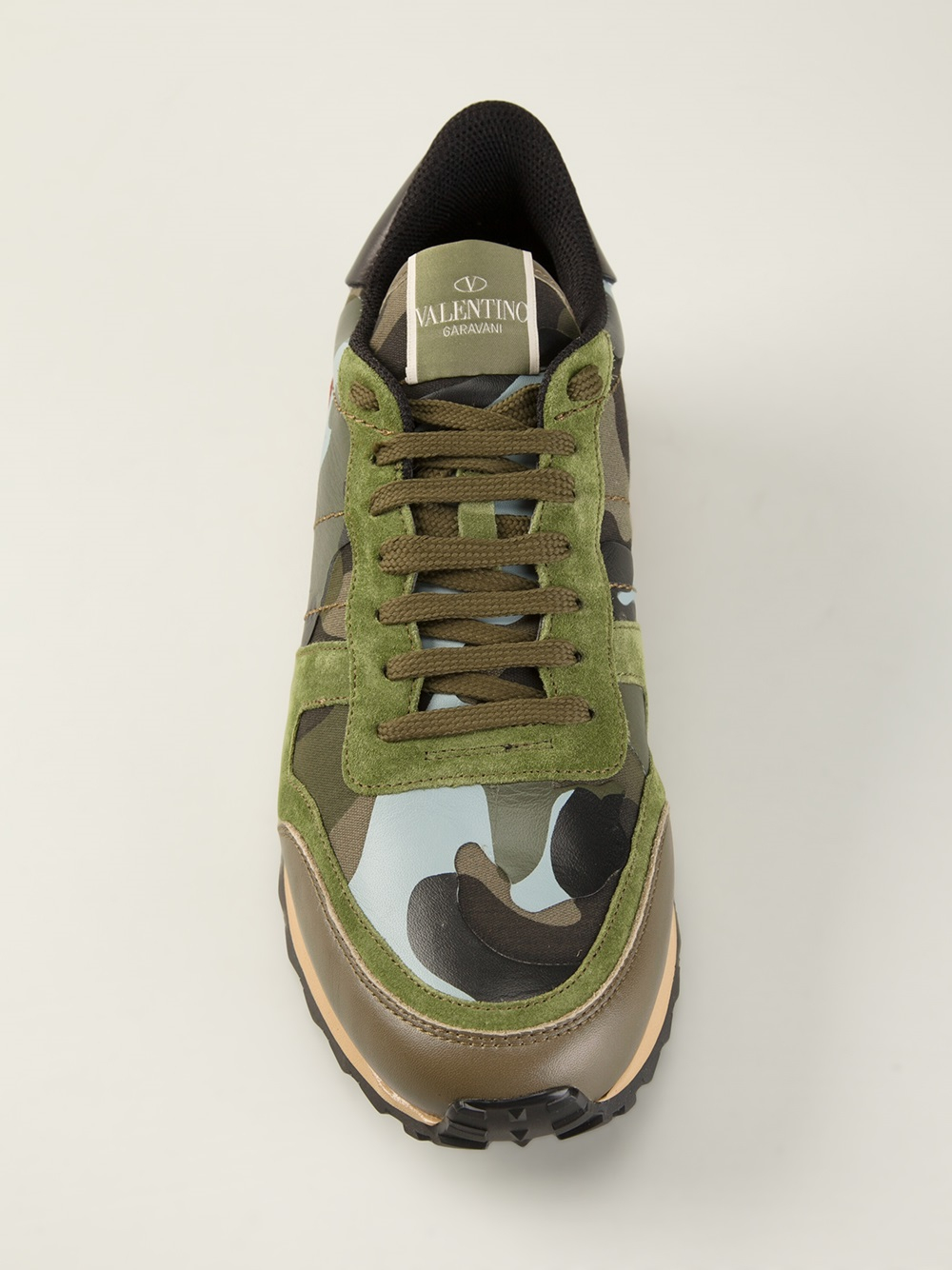 Lyst - Valentino Camouflage Sneakers in Green for Men