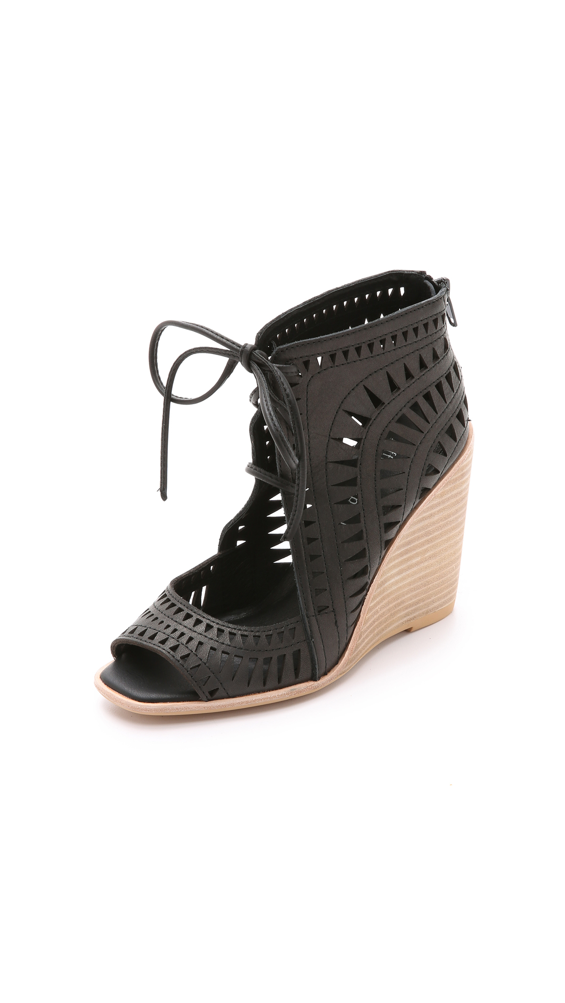 Jeffrey Campbell Rodillo Wedge Sandals - Nude in Black - Lyst