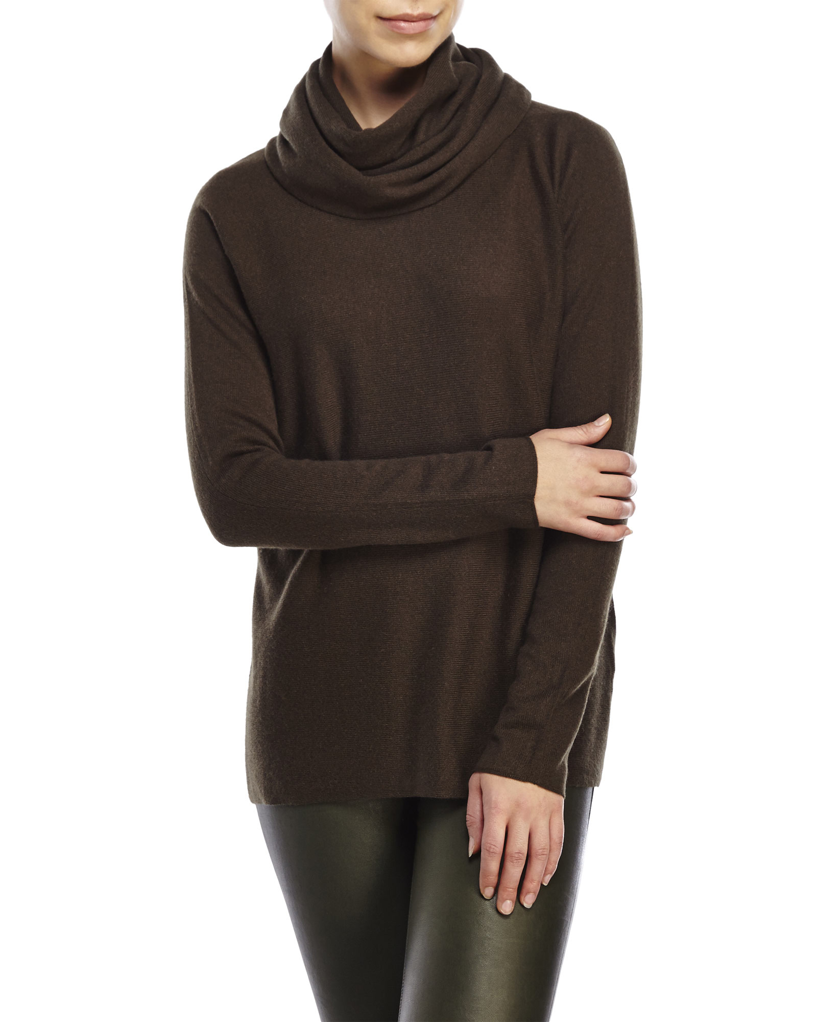Vince Cowl Neck Sweater in Green | Lyst