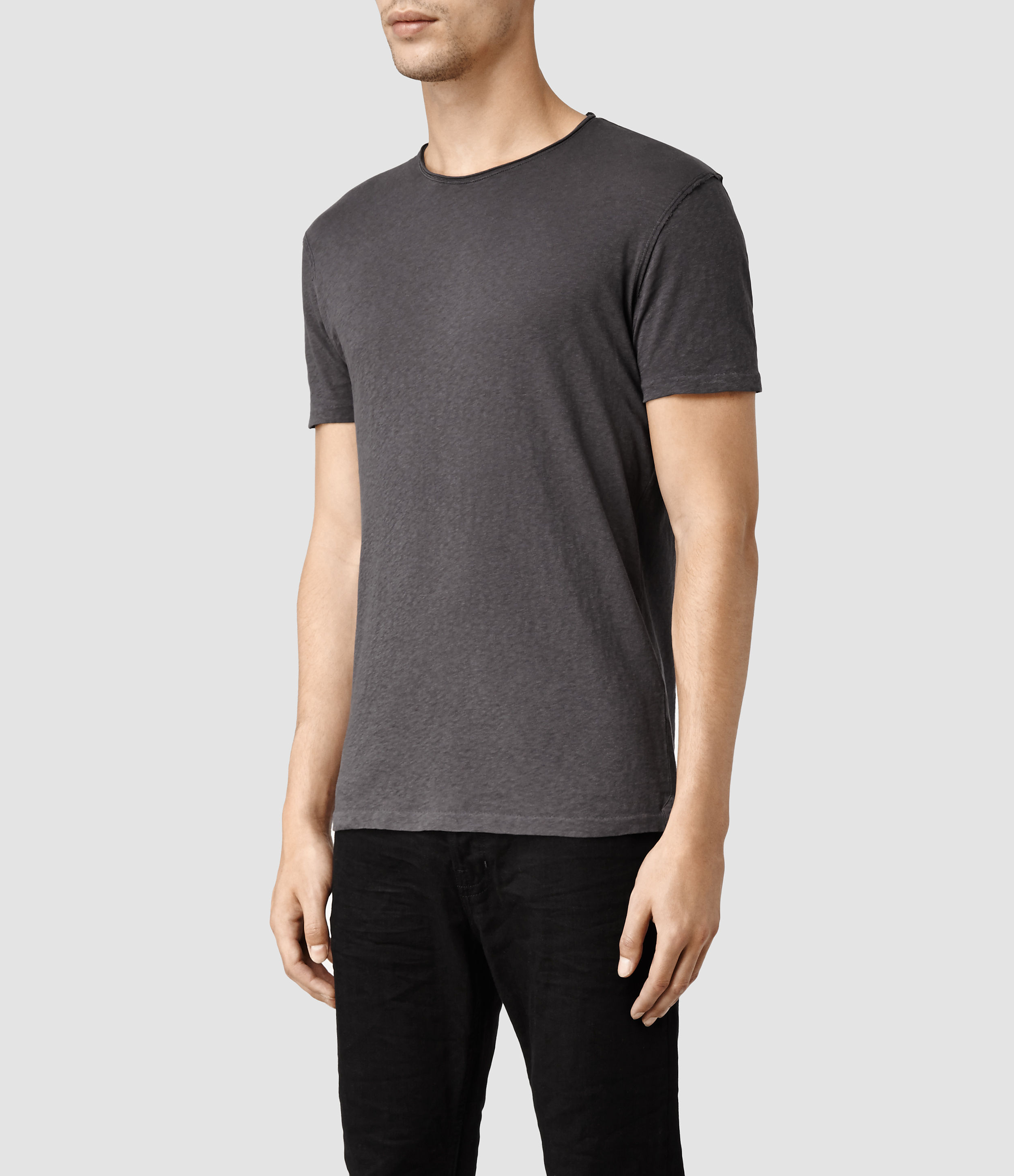 AllSaints Figure Crew T-shirt in Black for Men | Lyst
