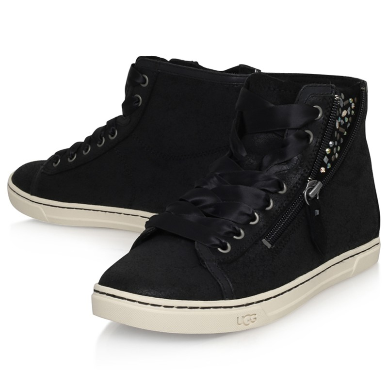 Ugg Blaney Flat High Top Trainers in Black | Lyst