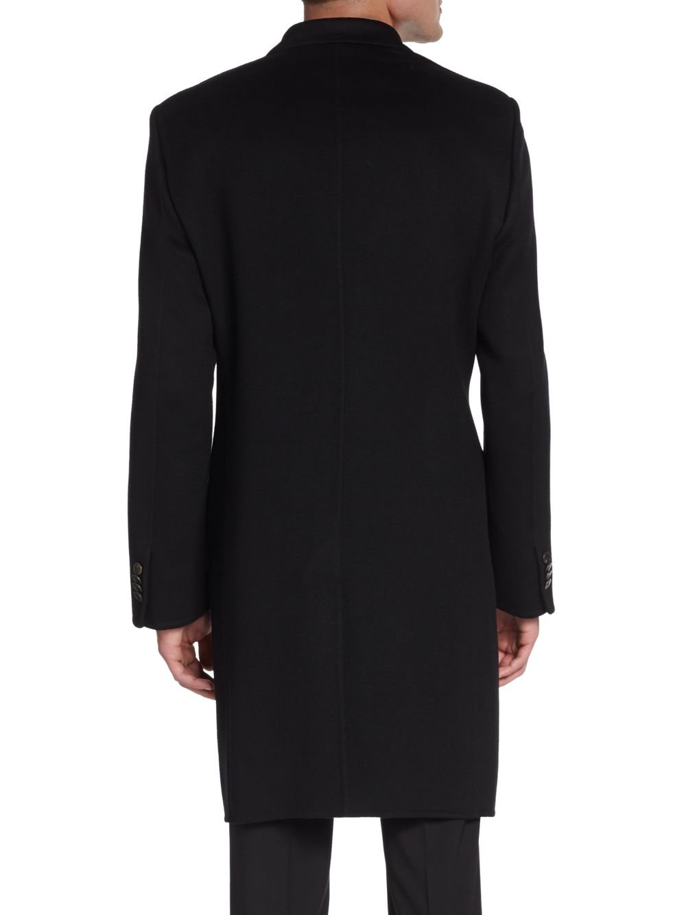 Giorgio Armani Cashmere Coat in Black for Men - Lyst