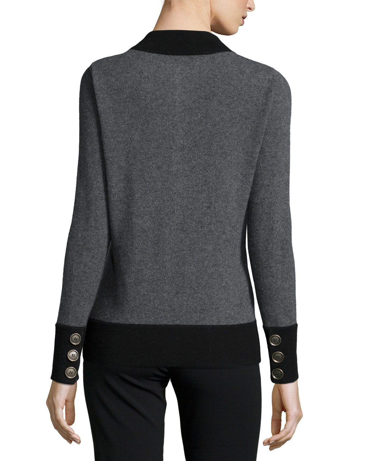 Neiman marcus Cashmere Military Jacket in Black Lyst