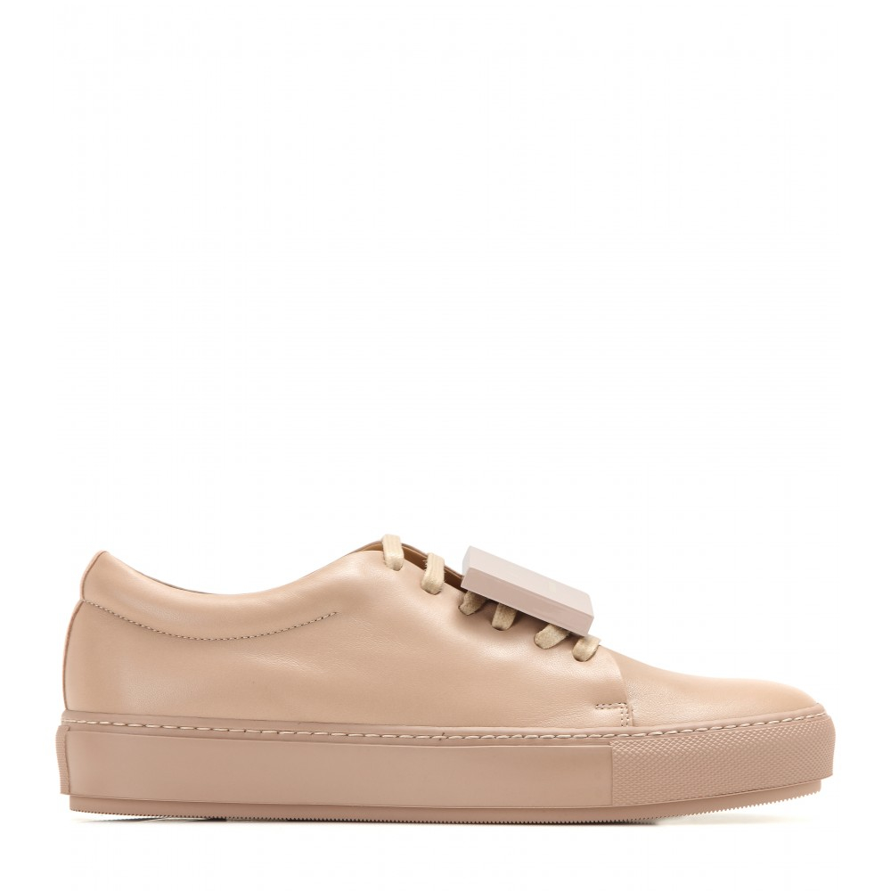 Acne Studios Adriana Leather Sneakers in Pink (Natural) - Lyst