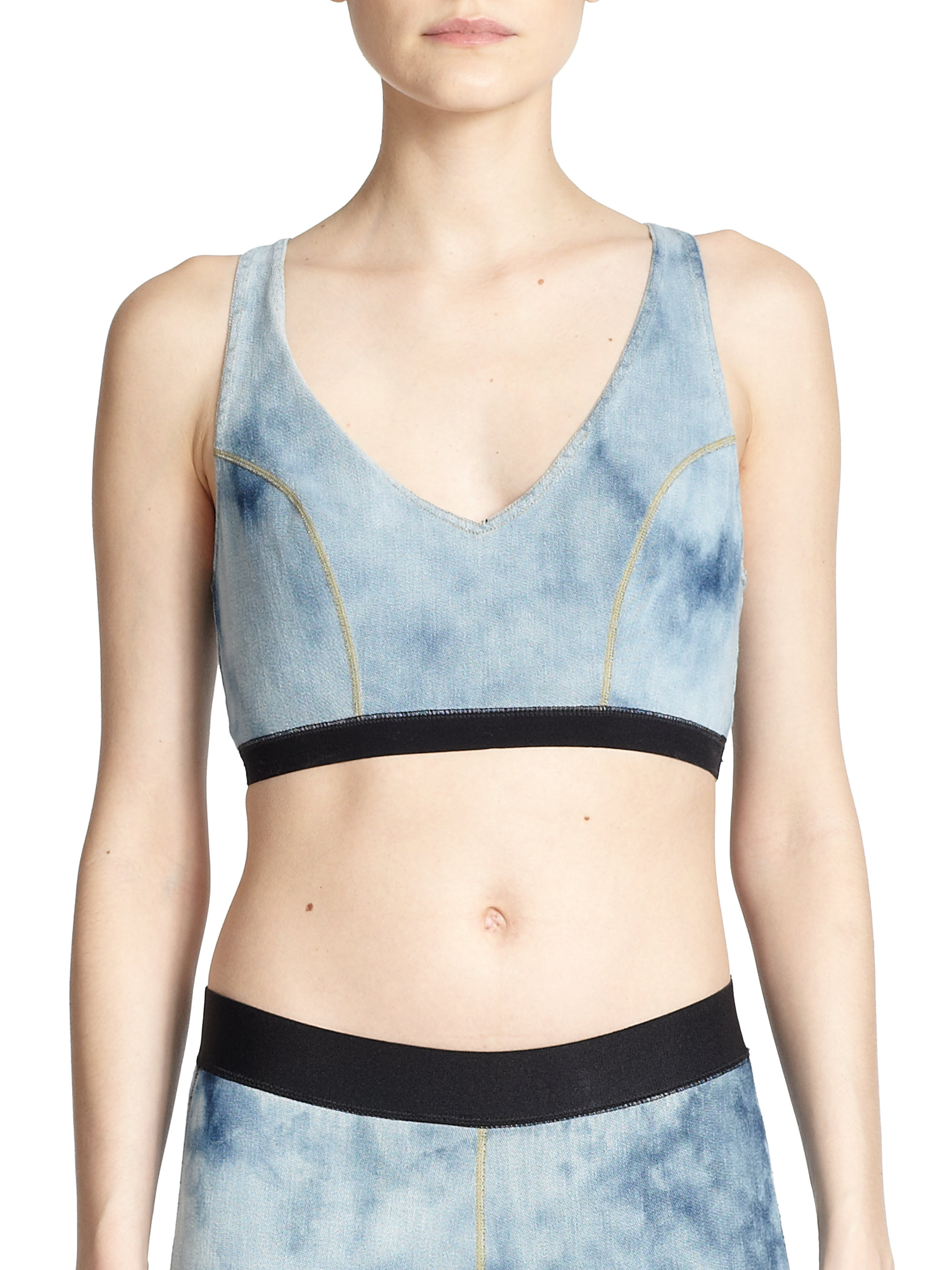 denim sports bra