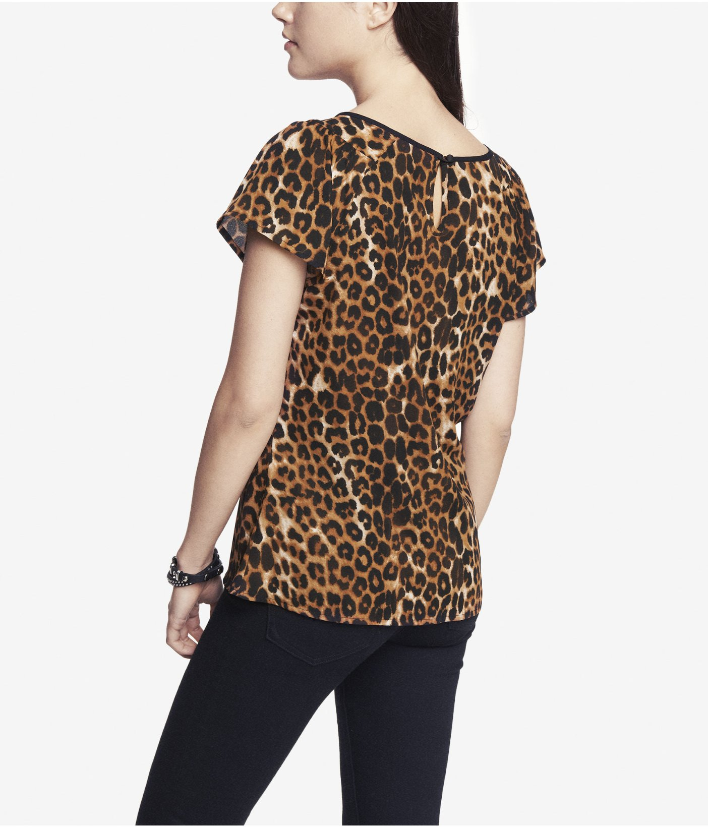express leopard print blouse