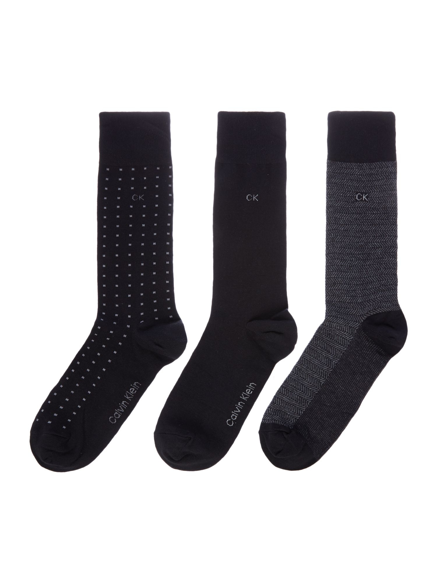 Calvin Klein Ck 3 Pack Spotted Socks in Black for Men - Lyst