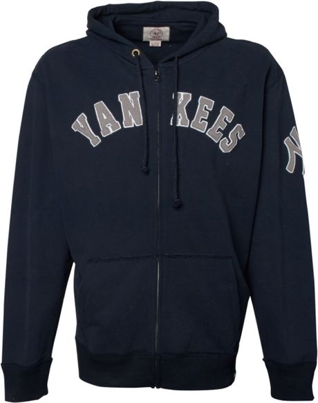 47 Brand Mens New York Yankees Striker Fullzip Hoodie in Blue for Men ...