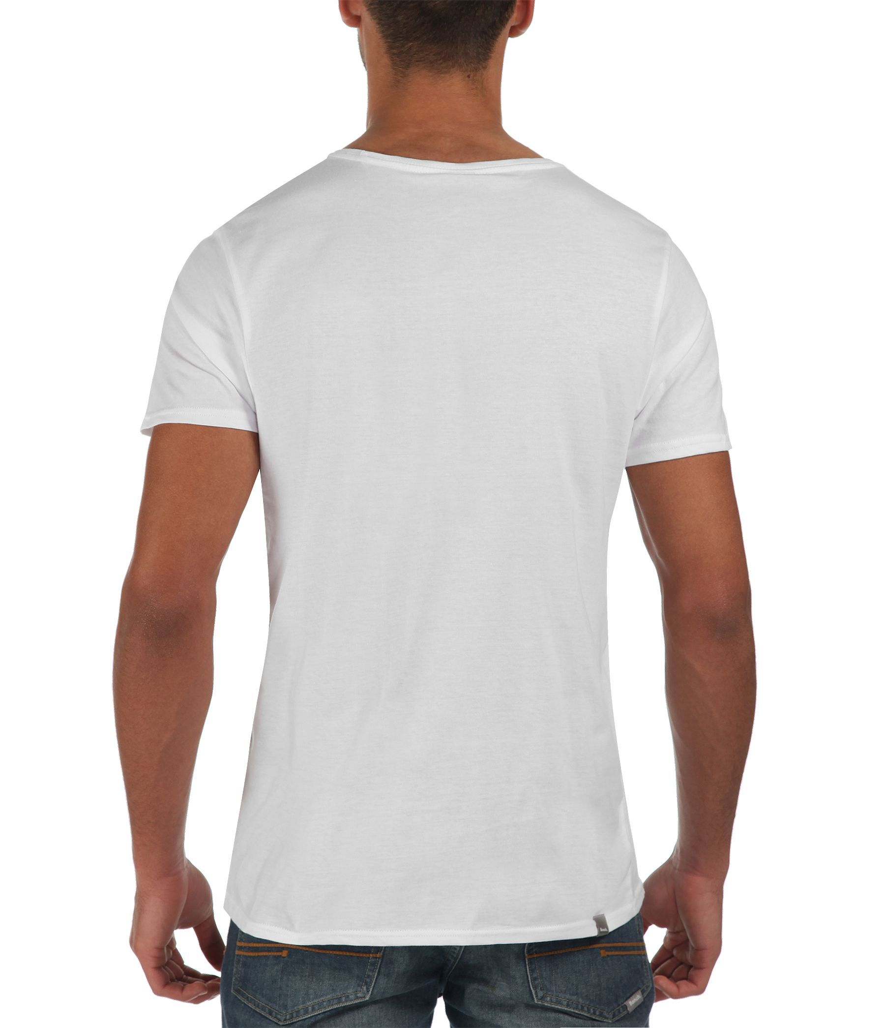 Bench Be Awesome Graphic Crew Neck Slim Fit T Shirt In White For